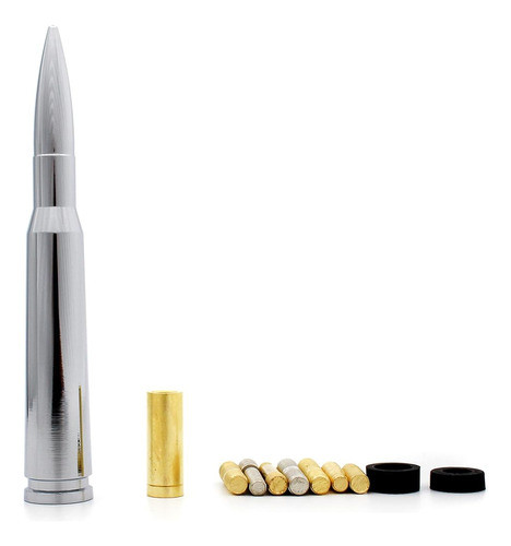 Mástil De Antena Cromado Rechoncho 50 Cal Apto Para Automóvi 1