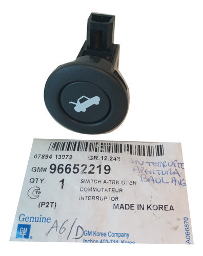 Tecla Interruptor Apertura Baul Orig Chevrolet Aveo 09 A 11 0