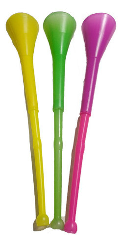 2 Vuvuzelas Fluo Fiesta Carioca Distintos Colores 67 Cm 0