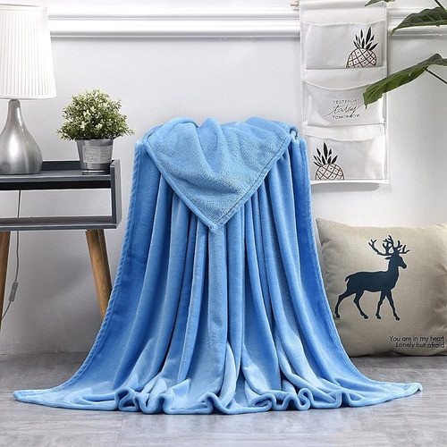 Wntubzi Manta Azul Cielo 40x60 Pulgadas, Mantas De Franela C 1