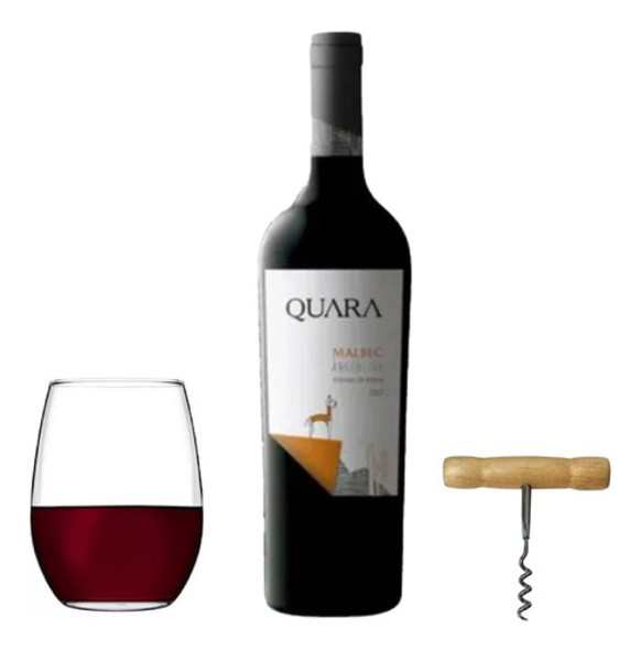 Vino Quara Malbec + Copón Rigolleau + Saca Corcho Loekemeyer 0 Vino Quara Malbec + Copón Rigolleau + Saca Corcho Loekemeyer 0