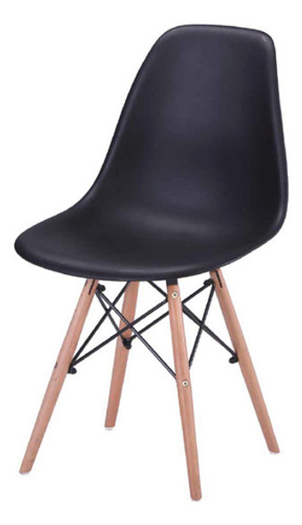Silla Eames Butaca Moderna Asiento Acrilico Negro 0