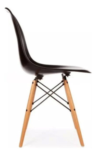 Silla Eames Butaca Moderna Asiento Acrilico Negro 1