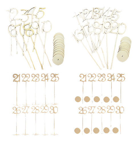 ¿40pcs? ¿1-40? Conjunto De Números Mesa De Madera Con Base D 0
