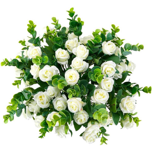 Shuotao Flores Artificiales Rosa De Seda Falsa Para Decoraci 0