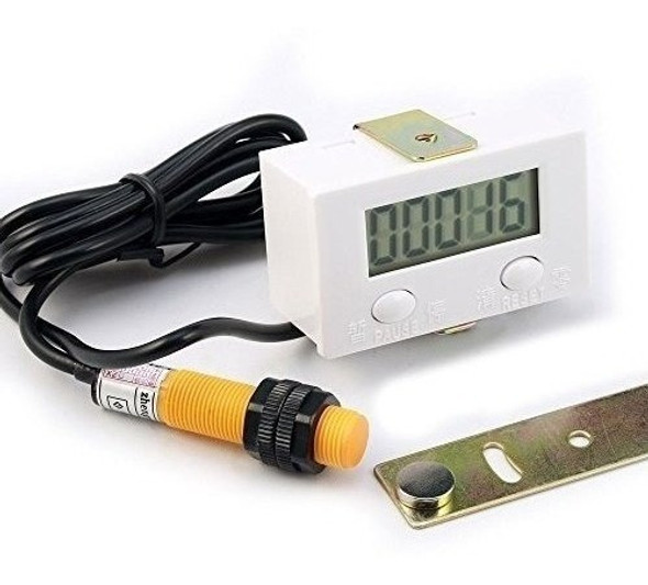 Conmutador De Proximidad Geri Lcd Punch Counter Digital 5 Dr 0