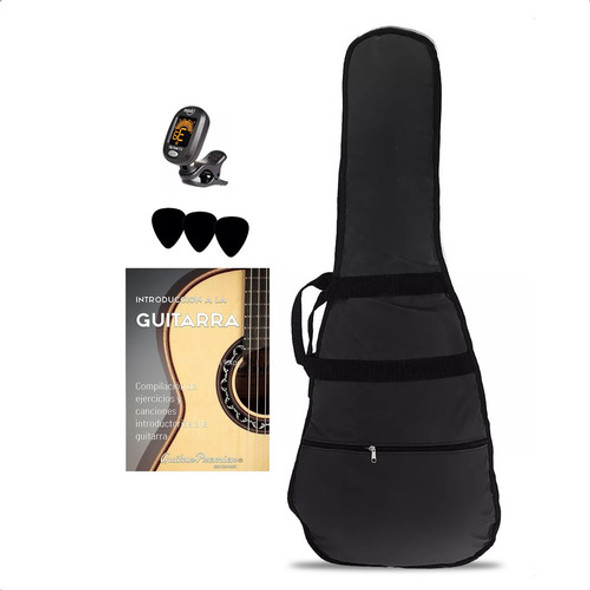 Funda Acolchada Guitarra Criolla + Afinador + Manual + Puas 0
