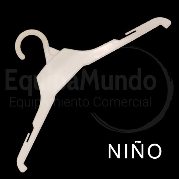 Percha Plástico 30cm P/niño Infantil C/bretel  - Pack X50 1