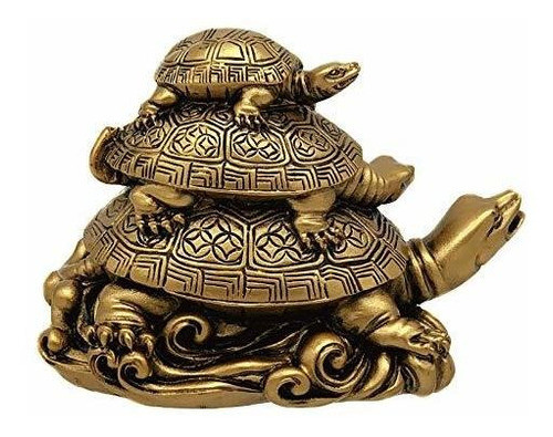Decoracion Del Hogar De La Estatua De La Tortuga De Tres Ni 1