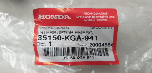 Comando De Arranque Original Honda Cg125 Fan2000 1