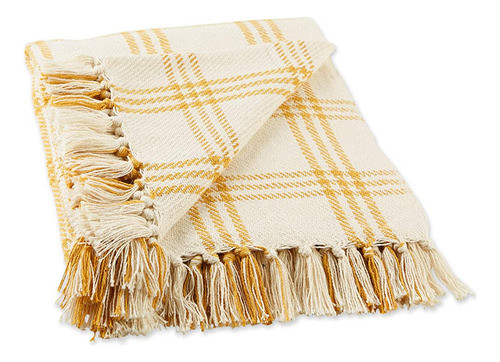 Dii Modern Farmhouse Plaid Collection Cotton Fringe Throw Bl 0