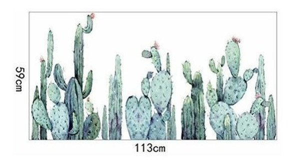 Vinilo Decorativo De Pared De Cactus, Plantas Verdes 1 Vinilo Decorativo De Pared De Cactus, Plantas Verdes 1