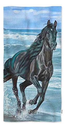 Otoallas De Mano De Caballos Florales, Hermosos Caballos Neg 0