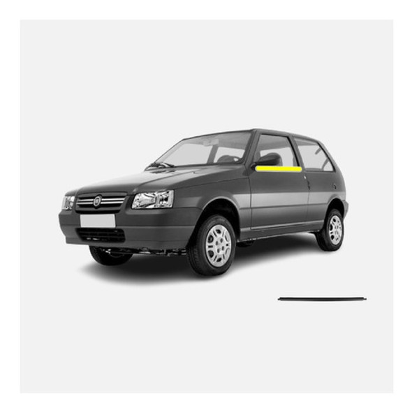 Juego Media Colisa Ventanilla Der E Izq Interior Fiat Uno 3p 0