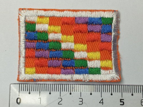 Parche Aplique Aplicacion Bordado Wipala 5x3,5cm.x1 1