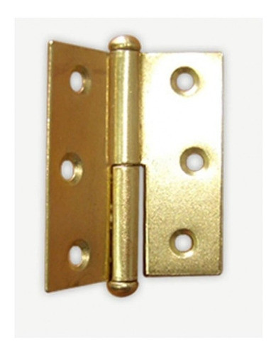 Bisagra Ficha P/placard Zinc Amarillo Izquierdo 50mm 20pares 1
