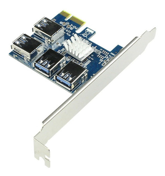 Tarjeta Para Riser Pci 1x Expansora Usb 3.0 X 4 Mineria Bit$ 0