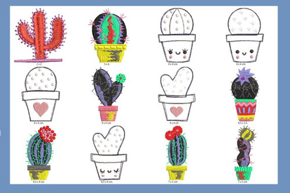 60 Matrices P/ Maquinas De Bordar Flores / Cactus 1