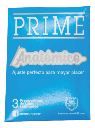 Preservativo Prime Anatomico X3 (pack X5 Paquetes) 0