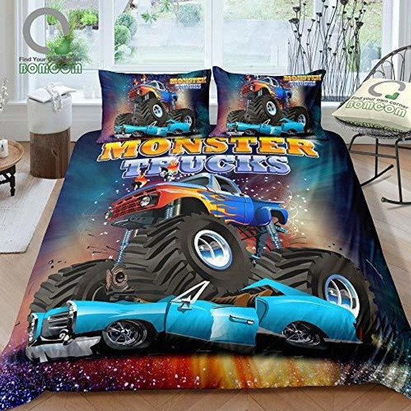 Bbchose Juego De Ropa De Cama 3d Monster Truck Textiles Para 1 Bbchose Juego De Ropa De Cama 3d Monster Truck Textiles Para 1