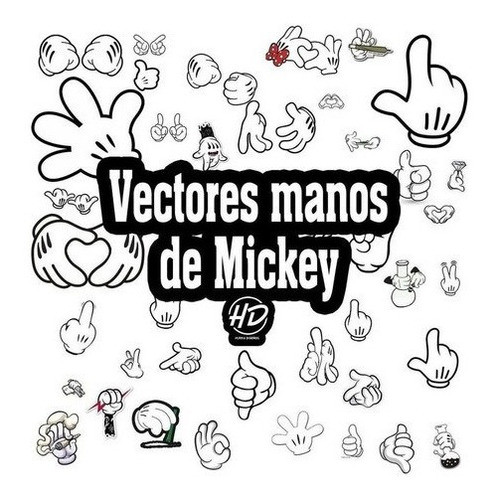 Pack De Vectores Manos De Mickey Mouse 1