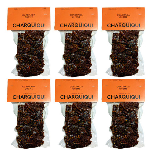Charquiqui Pack X6 Cuadrada Chimi Limon 125 Grs (jerky) 0