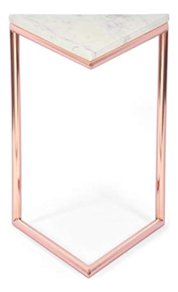 Mesa Auxiliar Christopher Knight Home Corral, Oro Rosa + Bla 0