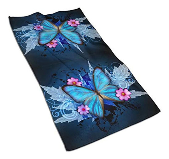 ~? Dujiea Blue Butterfly Flower Toallas Para Platos De Cocin 1 ~? Dujiea Blue Butterfly Flower Toallas Para Platos De Cocin 1