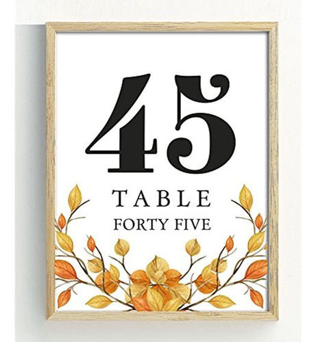 Querido Recuerdo, Tema De Otoño 1-30 Numeros De Mesa Tarje 1