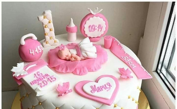 Adorno De Torta Baby Shower , Bautizo En Porcelana Frìa 1