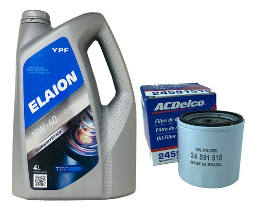 Kit Filtro + Aceite Elaion 10w40 Gm Corsa Classic 1.6 Ls Lt 0