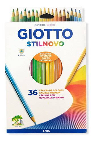 Lapices De Colores Giotto Stilnovo Caja 36 Unidades Colores 0