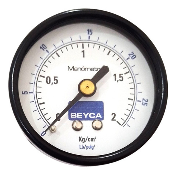 Manómetro Beyca Mm1-35 Rango 0 - 2kg/cm2 Rosca 1/8 Bsp(50mm) 0