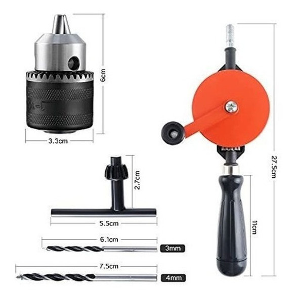 Taladro Manual Para Carpinteria, Mandril De 1.5 Mm A 10 Mm. 1 Taladro Manual Para Carpinteria, Mandril De 1.5 Mm A 10 Mm. 1