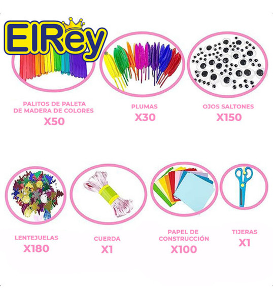 Set Valija De Arte Pulsera Llaveros Manualidad 1092p El Rey 1