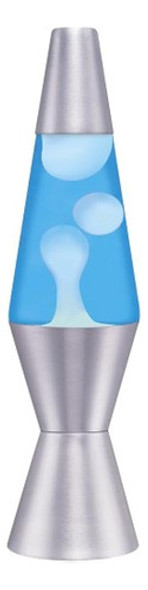 Lámpara Con Base Plateada Lava Lite 1953 Con Cera Blanca En 0