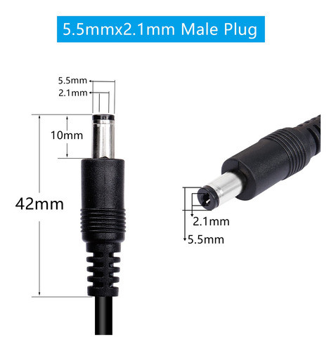 Gintooyun Paquete De 2 Cables Cc De 0.217in X 0.083in A Espa 1