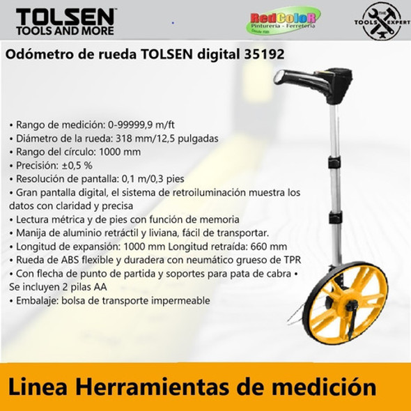 Rueda Medidora Odómetro Tolsen Digital  35192 318 Mm 1