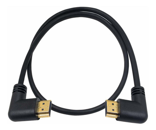 Cable Hdmi 2.0 Macho A Macho De 90º  60 Hz, 4k 50 Cm Long. 0