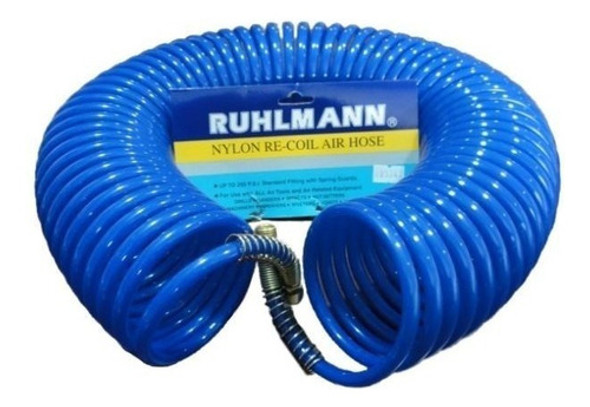 Kit 2 Manguera Espiralada Compresor 1/4'' X 7,6mt Ruhlmann 1