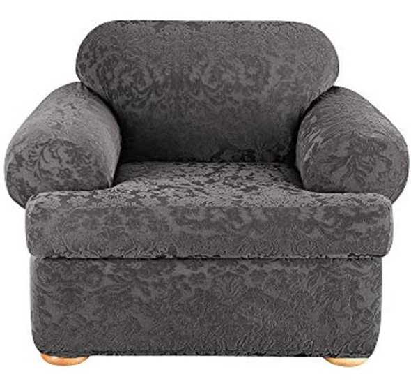 Surefit Home Décor Home Décor Stretch Jacquard Damask T-cush 0