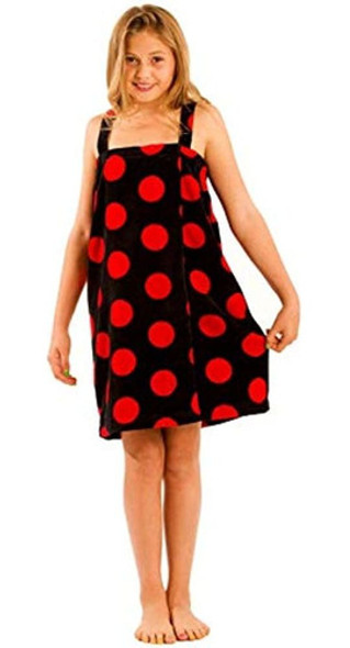 Robesale Kids Spa Toalla De Baño Para Niñas, Negro Rojo, Peq 0 Robesale Kids Spa Toalla De Baño Para Niñas, Negro Rojo, Peq 0