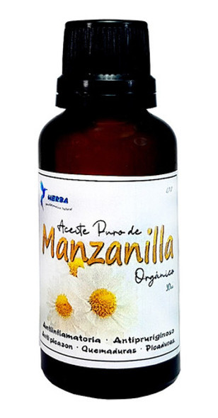 Aceite Herba De Manzanilla 30cc Orgánico En Vidro C/ Gotero 0