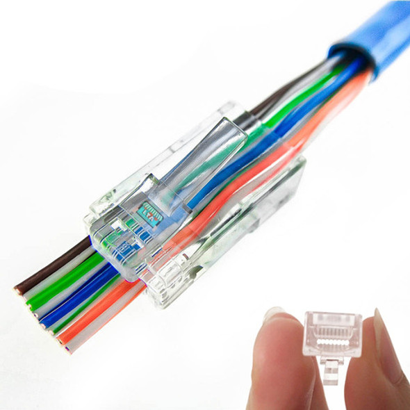Ficha Rj45 Cat5e Utp Pasante Tipo Ez Pass Through X 24 Uds. 1