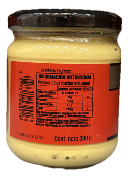 Mostaza De Dijon Clovis 200 Grs. 1