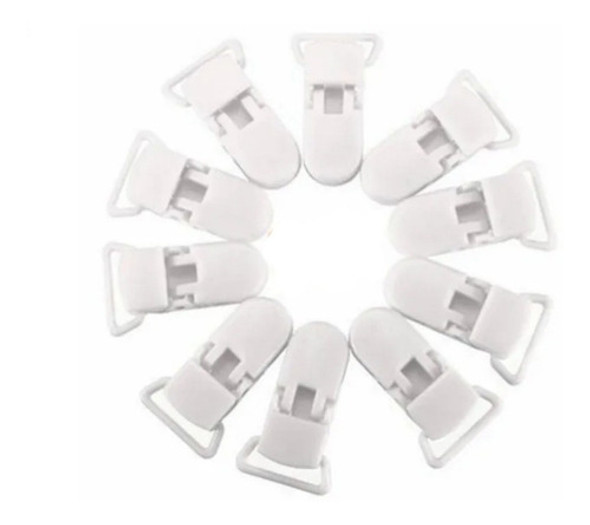 X 20 Pinzas Plásticas Sostén De Chupetes Bebe Blancos 1 X 20 Pinzas Plásticas Sostén De Chupetes Bebe Blancos 1