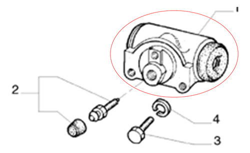Cilindro De Freno Trasero Fiat Palio 1998 Al 2000 0