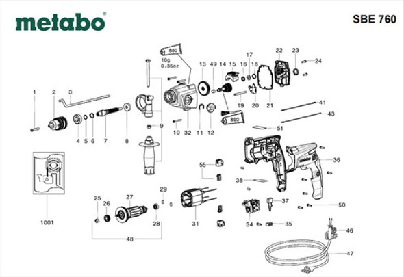 Repuesto Juego De Carbones De Taladro Percutor Metabo Sbe760 1