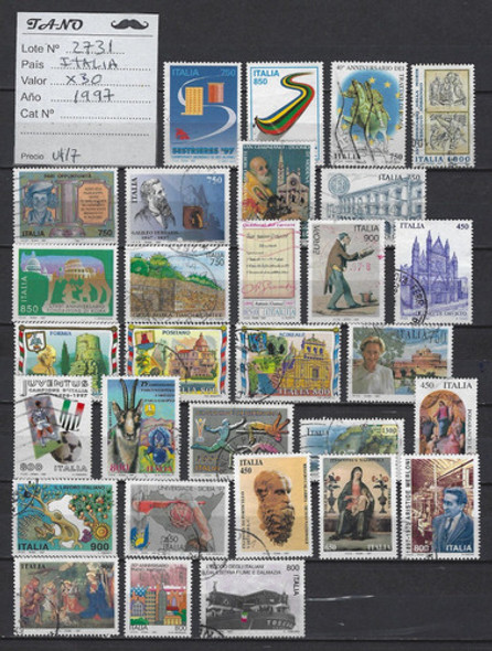 Lote2731 Italia X 30 Estampillas Año 1997 Excelentes 1