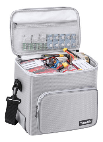 Bolsa Tamfile Ignifuga Para Baterias Lipo Con Correa 1